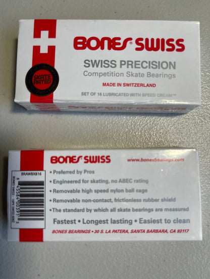 Bones Swiss Precision Roller Skate Bearings