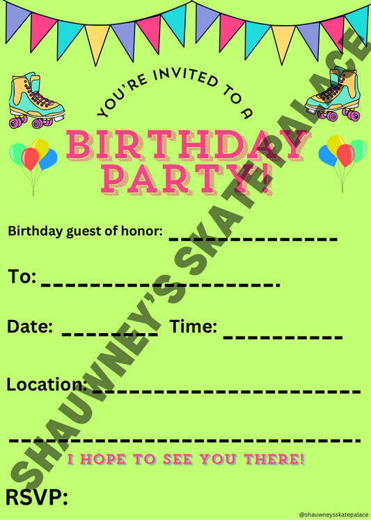Colorful Digital Birthday Invitation