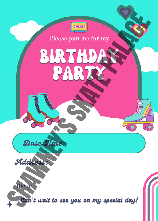 Groovy Digital Birthday Invitation