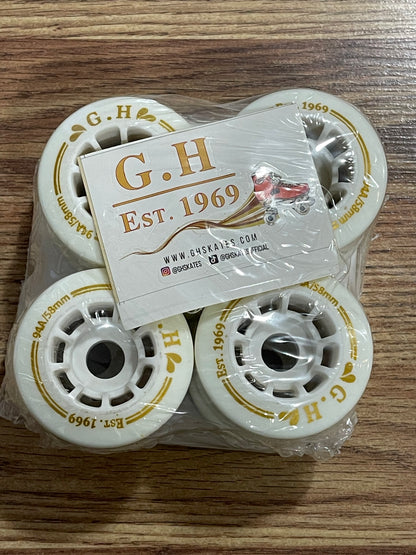 GH Skates High Rebound Pu Quad Roller Skates Wheels 85A-91A