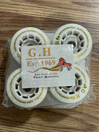 GH Skates High Rebound Pu Quad Roller Skates Wheels 85A-91A