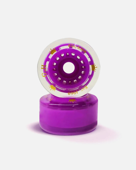 PU Clear Purple high rebound wheels 80-82A (63mm x 27.5mm)